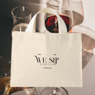 Wij nippen Wine Club Custom Crest Wine Mini Tote Bag