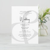 & wij nodigen u Modern Wedding uit Kaart (Staand voorkant)