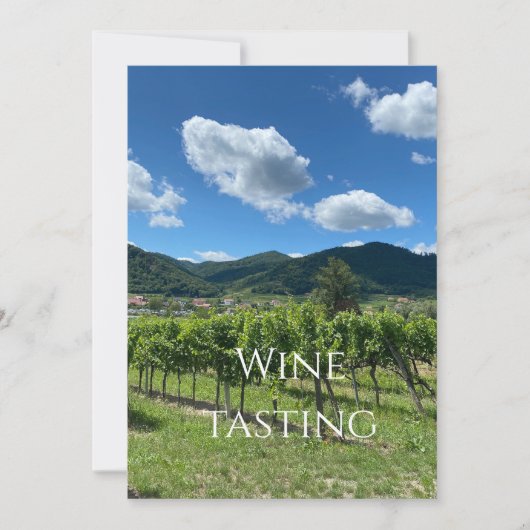 Wij nodigen u uit voor een wijnproeverij op 25.07. kaart (Voorkant)