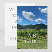 Wij nodigen u uit voor een wijnproeverij op 25.07. kaart (Voorkant / Achterkant)