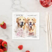 Wij ook Labradors Retriever Bloemenhond Bruiloft Servet (Insitu)