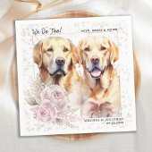 Wij ook Labradors Retriever Bloemenhond Bruiloft Servet
