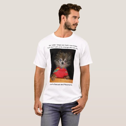 Wij oudere honden, van Sarie T-shirt (Voorkant volledig)