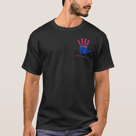 Wij R1 Hoek en Rug Bisexual Logo T-shirt (Voorkant)