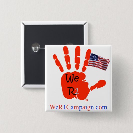 Wij R1 Red (Amerikaanse vlag) Handmatige Button (Voorkant /achterkant)
