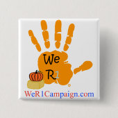 Wij R1 Sinaasappel (Halloween) Handmatige Button (Voorkant)