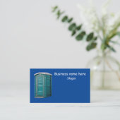 wij reinigen & Huren draagbare toiletten geel bord Visitekaartje (Staand voorkant)