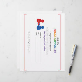  Wij Respecteren Elkaar Certificaat Briefpapier Briefhoofd