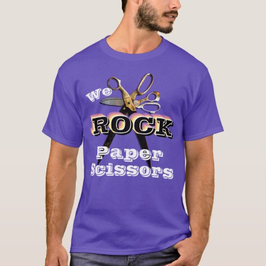 Wij Rock Papieren Schaar Scrapbook T-shirt (Voorkant)