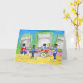 Wij roepen het Muziek:  Algemene Groeten Kaart (Gele Bloem)