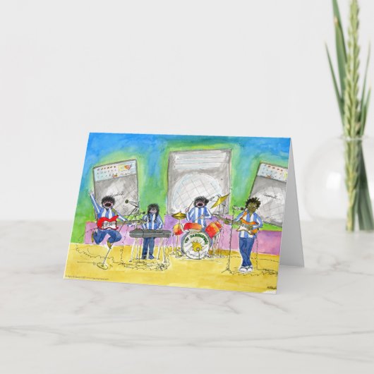 Wij roepen het Muziek:  Algemene Groeten Kaart (Voorkant)