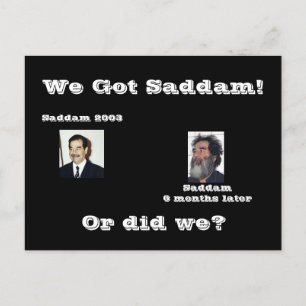 Wij Saddam. of wel ? Briefkaart