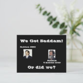 Wij Saddam. of wel ? Briefkaart (Staand voorkant)