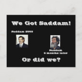 Wij Saddam. of wel ? Briefkaart (Voorkant)