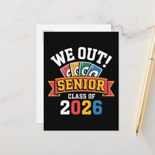 Wij Senior Klas Van 2026 Aankondigingskaart (Voorkant / Achterkant in situ)
