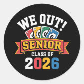 Wij Senior Klas Van 2026 Ronde Sticker (Voorkant)