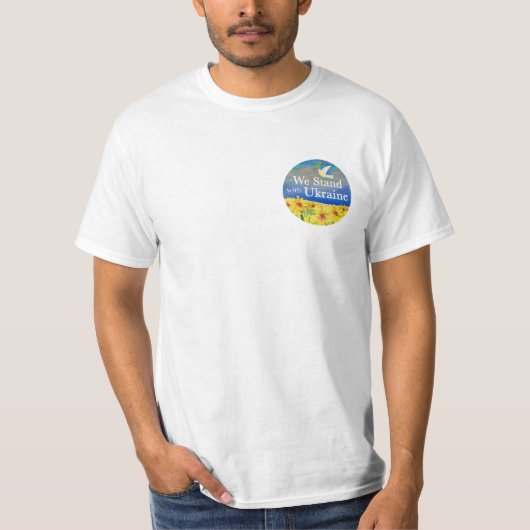 Wij staan achter het Mannen-shirt van Oekraïne T-shirt (Voorkant)
