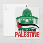 Wij staan achter Palestina Briefkaart (Voorkant / Achterkant)