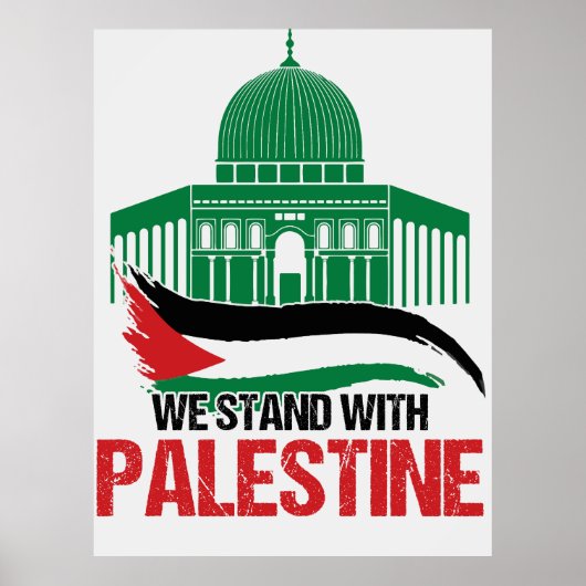 Wij staan achter Palestina Poster (Voorkant)