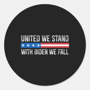 Wij staan - met Biden Herfsten we -  stijl - Ronde Sticker
