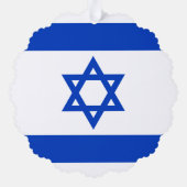 Wij staan met Israël aangepaste tekst Israël vlag Ornament Kaart (Achterkant)