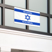 Wij staan met Israël aangepaste tekst Israël vlag Spandoek (Buitenkant Gebouw)