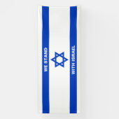 Wij staan met Israël aangepaste tekst Israël vlag Spandoek (Verticaal)