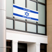Wij staan met Israël aangepaste tekst Israël vlag Spandoek (Buitenkant Gebouw)