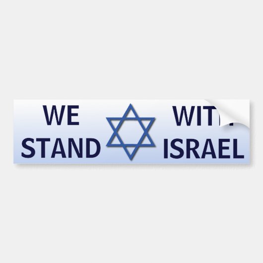 Wij Staan Met Israël Bumpersticker (Voorkant)
