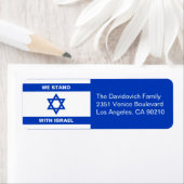 Wij staan met Israël vlag van Israël aangepaste ad Etiket (Insitu)