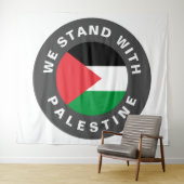 Wij staan met Palestijnse vlag en aangepaste tekst Wandkleed (In Situ (horizontaal))