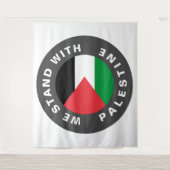 Wij staan met Palestijnse vlag en aangepaste tekst Wandkleed (Voorkant)
