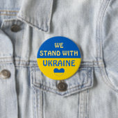 Wij staan voor Oekraïne | Steun Show Ronde Button 7,6 Cm (In situ)
