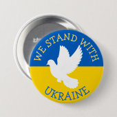 Wij staan voor Oekraïne | Steun Show Ronde Button 7,6 Cm (Voorkant /achterkant)