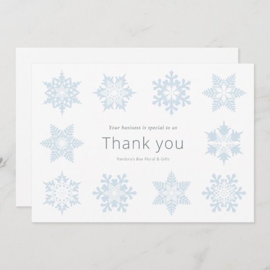 Wij stellen uw bedrijf op prijs feestdagenkaart (Voorkant / Achterkant)