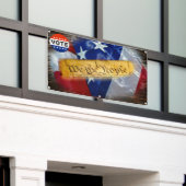 Wij stemmen over de Amerikaanse grondwet Spandoek (Buitenkant Gebouw)