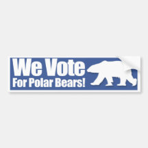 Wij stemmen voor de Bumpersticker van Polar Beren