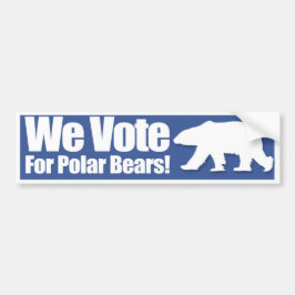 Wij stemmen voor de Bumpersticker van Polar Beren