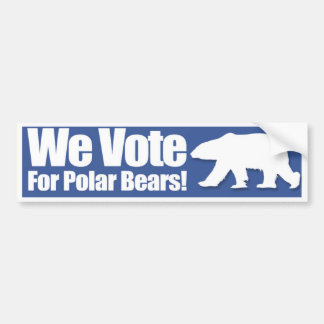 Wij stemmen voor de Bumpersticker van Polar Beren