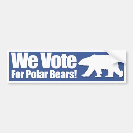Wij stemmen voor de Bumpersticker van Polar Beren (Voorkant)