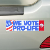 Wij stemmen voor een levenslange Bumpersticker (Op auto)