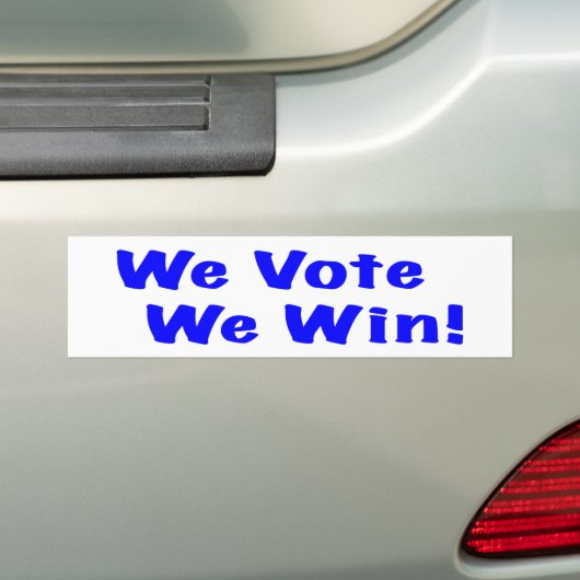 Wij stemmen, wij winnen bumpersticker (Op auto)