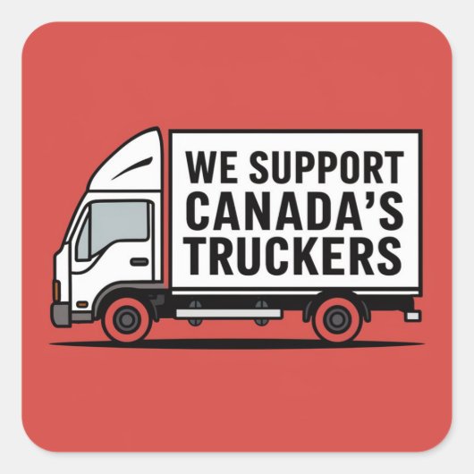 Wij steunen Canadese Trucker Stickers (Voorkant)