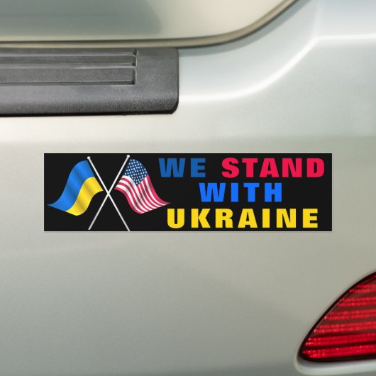 Wij steunen de Oekraïense Bumperstickers (Op auto)