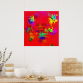 Wij steunen diversiteit, hart abstract poster (Keuken)