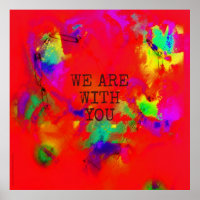 Wij steunen diversiteit, hart abstract