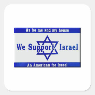 Wij steunen Israël Vierkante Sticker