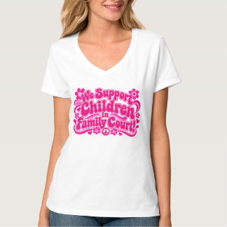 Wij steunen kinderen in familierechtbank t-shirt