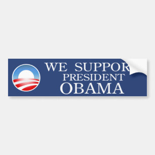 Wij steunen Obama-Bumpersticker Bumpersticker