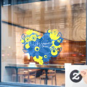 Wij steunen Oekraïne Raamsticker (Cafe Raam)